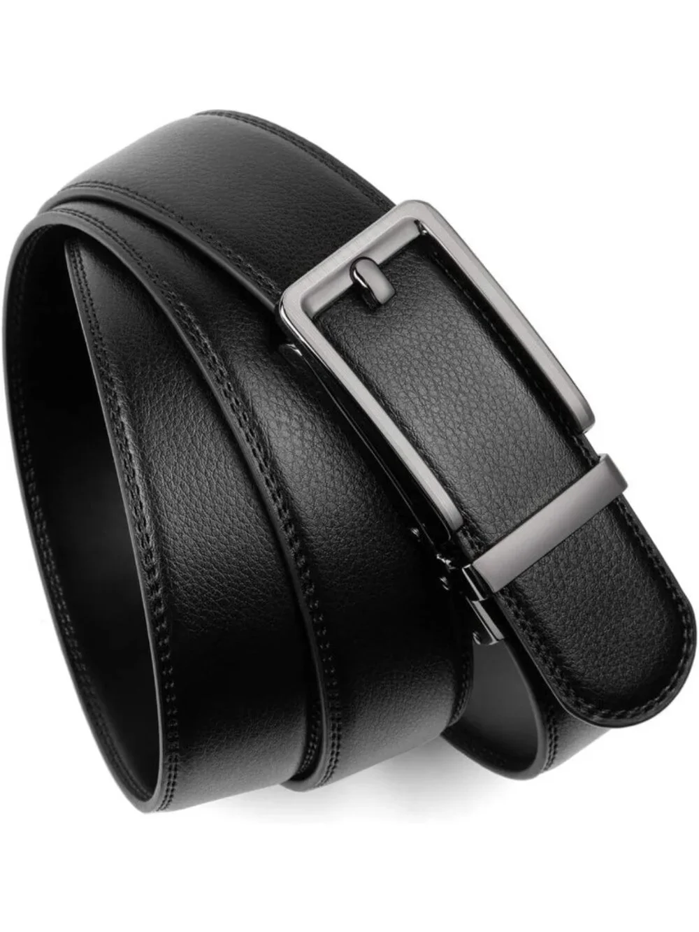 Men's Leather Ratchet Comfort Click Belt - Adjustable Dress Belt with Slide